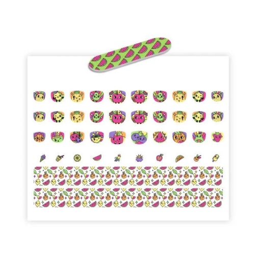 Autocolantes para Unhas - Frutas Néon (50 unidades) DJECO