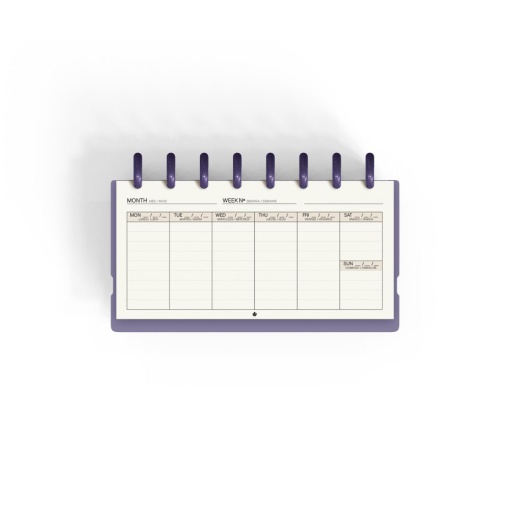 Planner semanal A5 Ingeniox My Week com check list malva