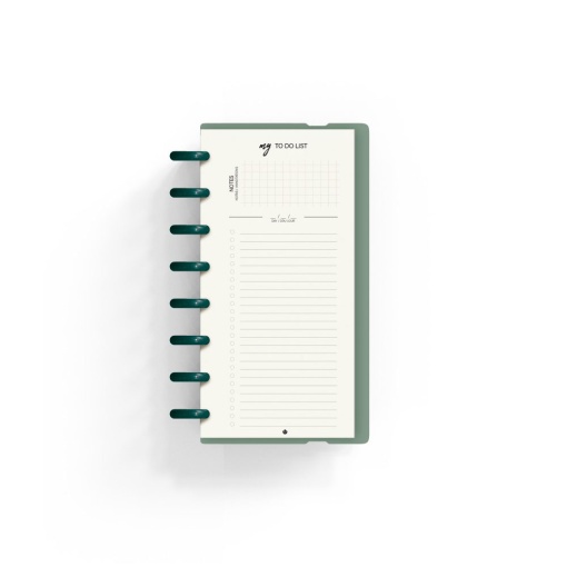 Planner semanal A5 Ingeniox My Week com check list verde