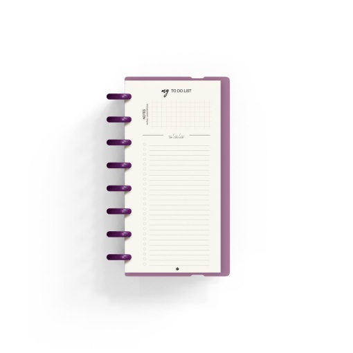 Planner semanal A5 Ingeniox My Week com check list bordeaux