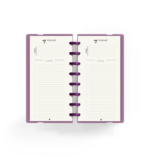 Planner semanal A5 Ingeniox My Week com check list bordeaux