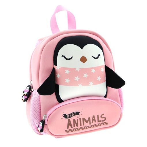 Mochila AUREA Kids Baby Animals Pinguim 2024 28x25x10cm