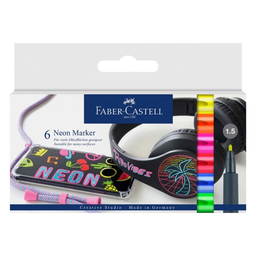 Marcador neon FABER-CASTELL CREATIVE Studio 6 cores