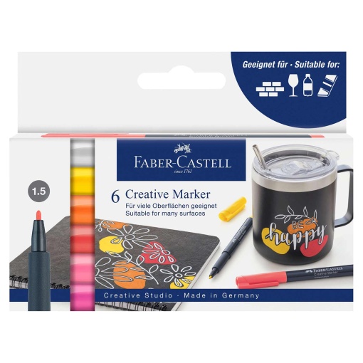 Marcador FABER-CASTELL CREATIVE Studio 6 cores Summer Breeze
