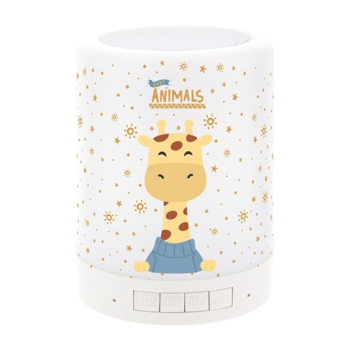 Coluna Bluetooth com Lâmpada AUREA Kids Baby Animals Girafa