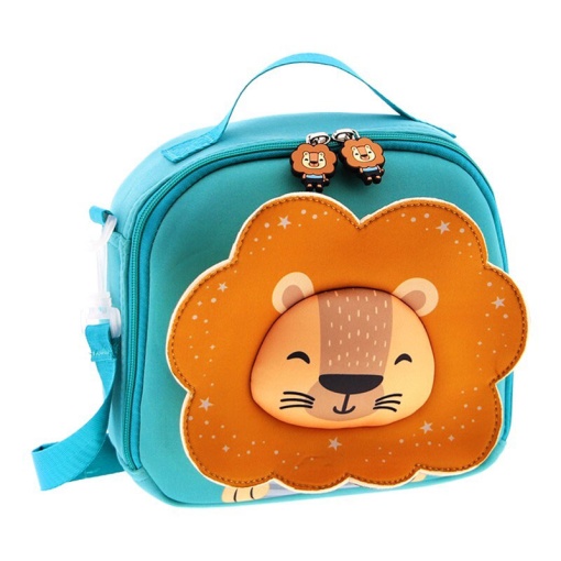 Lancheira Térmica AUREA Kids Baby Animals Leão 2024 22x21x9cm