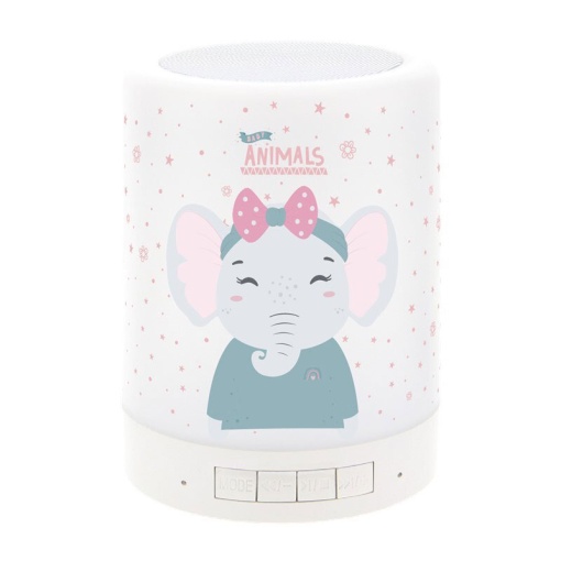 Coluna Bluetooth com Lâmpada AUREA Kids Baby Animals Elefante