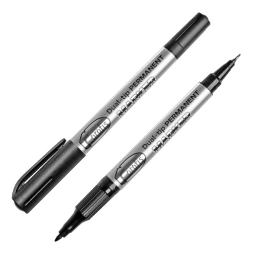 Marcador permanente FOROFIS 2 pontas 0,5mm+2mm preto