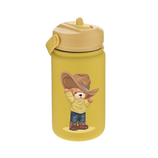 Garrafa Térmica com Adaptador Lovely Teddy Story Cowbear 330ml