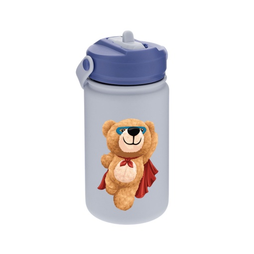 Garrafa Térmica com Adaptador Lovely Teddy Story Super Teddy 330ml