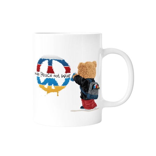 Caneca Lovely Teddy Story World Peace Piece 350ml