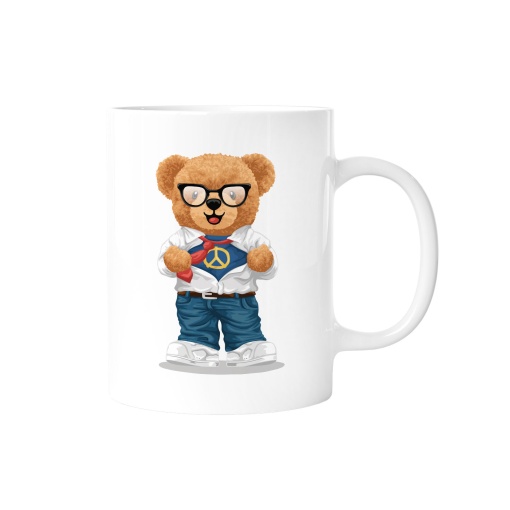 Caneca Lovely Teddy Story Chilling Bear 350ml
