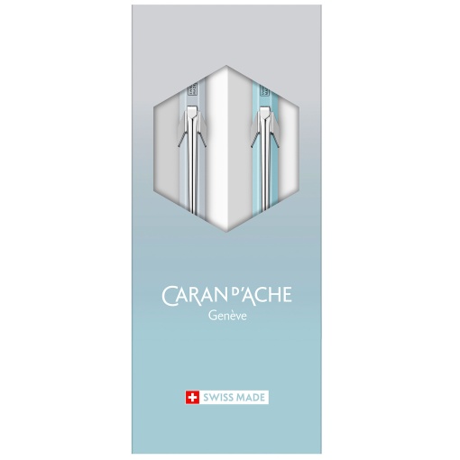Conjunto Caran D'ache Blue Lagoon Esferográfica + Lapiseira 0,5mm