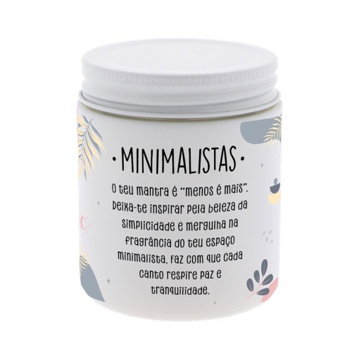 Vela Aromática AROMAME Characters "Minimalistas" Cinza 160g