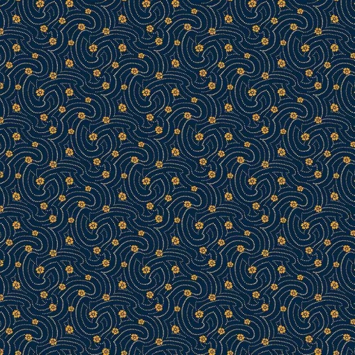 Tecido MAKOWER Indigo Cheddar II Indigo 1x1,12m