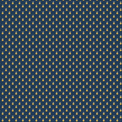 Tecido MAKOWER Indigo Cheddar II Pinstripe Circle Indigo 1x1,12m