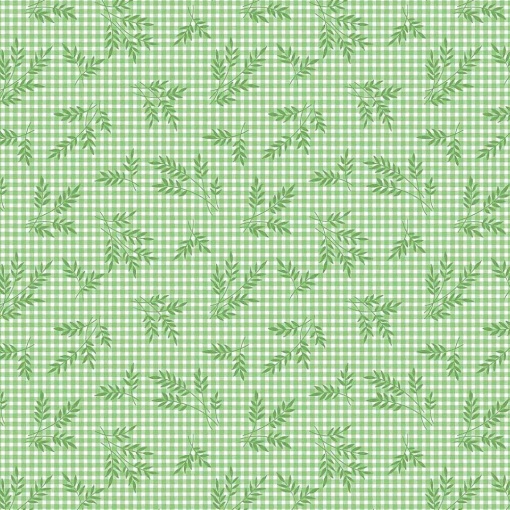 Tecido MAKOWER Plain And Simple Wheat Gingham Green 1x1,12m