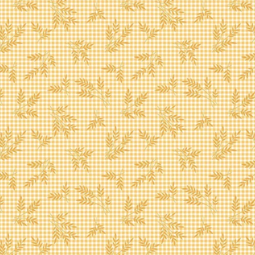 Tecido MAKOWER Plain And Simple Wheat Gingham Yellow 1x1,12m