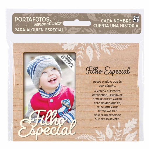 Moldura de madeira "Filho especial" 18x14cm