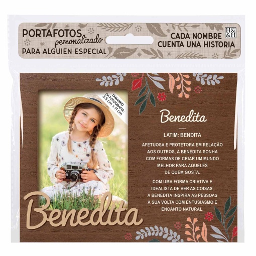 Moldura de madeira "Benedita" 18x14cm