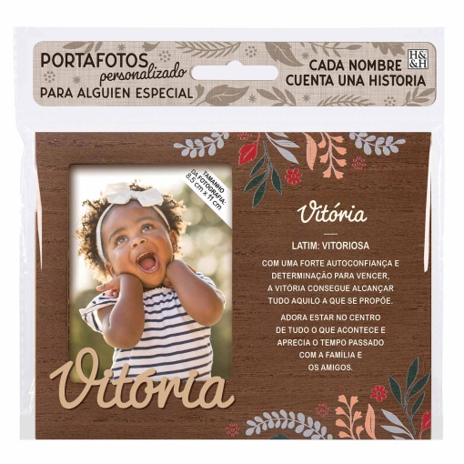 Moldura de madeira "Vitória" 18x14cm