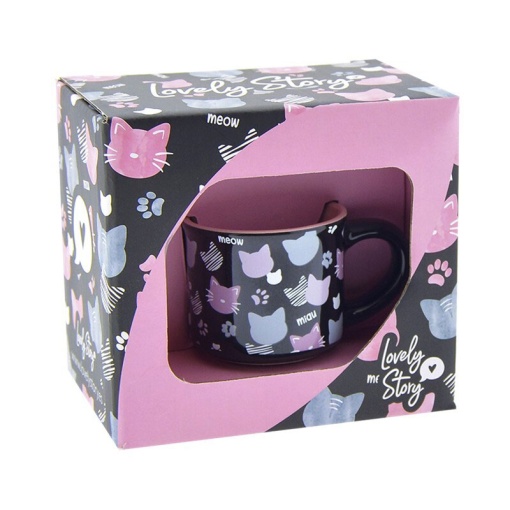 Chávena de Café Lovely Story Miau Black 50ml