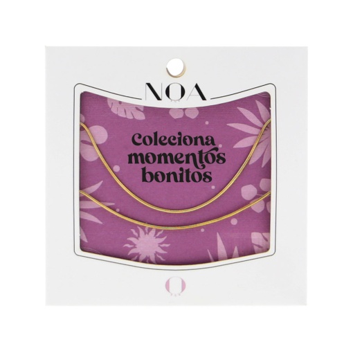 Colar para charms aço dourado NOA Story "Coleciona momentos..."