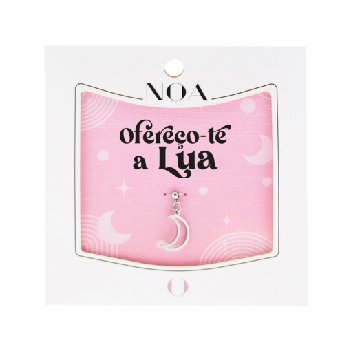 Charm Aço Prateado NOA Story Lua "Ofereço-te a Lua"