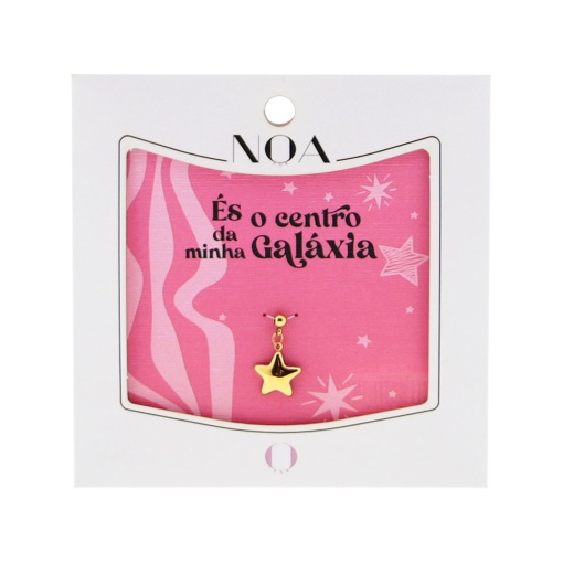 Charm Aço Dourado NOA Story ESTRELA "És o Centro da Minha Galáxia"