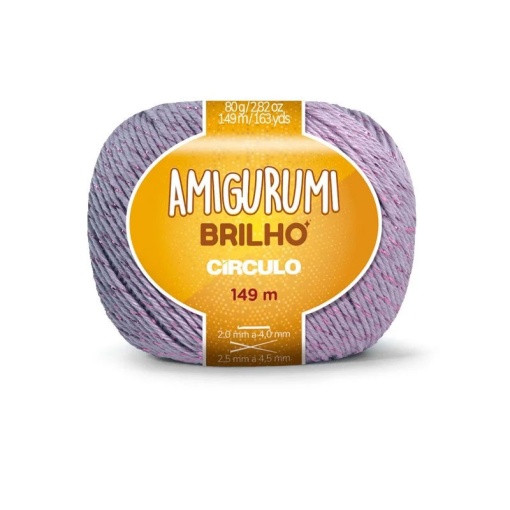 Fio de Crochet CÍRCULO Amigurumi Brilho 80g Malva 6802