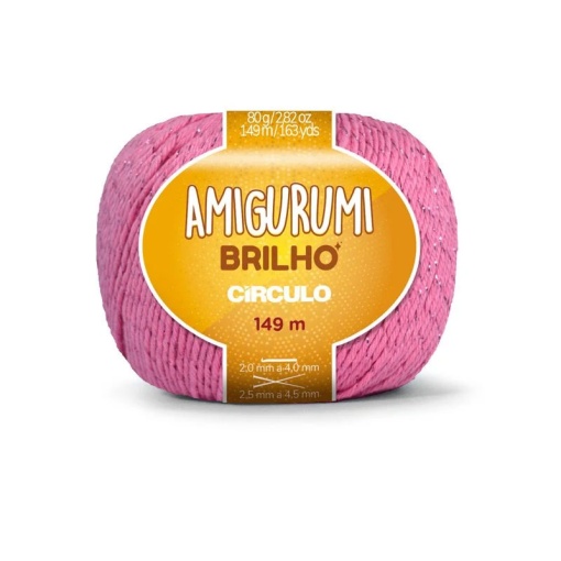 Fio de Crochet CÍRCULO Amigurumi Brilho 80g Pitaya 3182