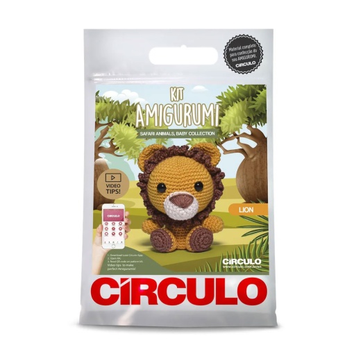 Kit de crochet CÍRCULO Amigurumi safari - leão 5