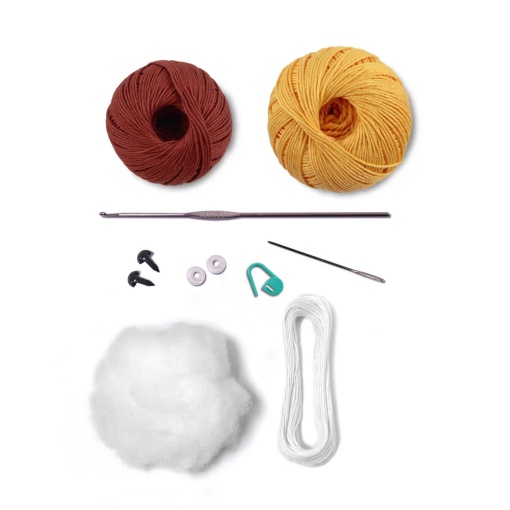 Kit de crochet CÍRCULO Amigurumi safari - leão 5