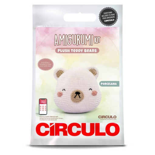 Kit de crochet CÍRCULO Amigurumi safari Teddy Bear - porcelana 4