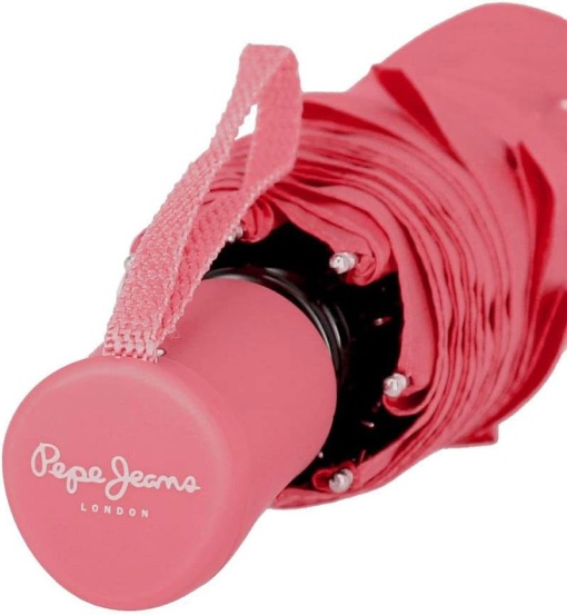 Guarda-chuva de Encolher Automático 27cm Pepe JEANS Macy coral