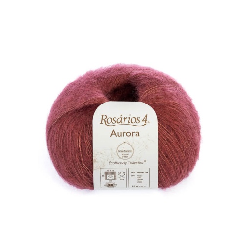 Fio de Tricot Rosários 4 AURORA 25g Vinho 80