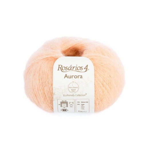 Fio de Tricot Rosários 4 AURORA 25g Pêssego 83
