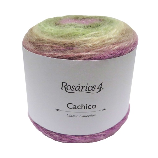Fio de Tricot Rosários 4 Cachico 100g Musgo e Roxo 13