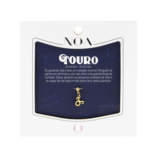 Charm Aço Dourado NOA Story Zodíaco "Touro"