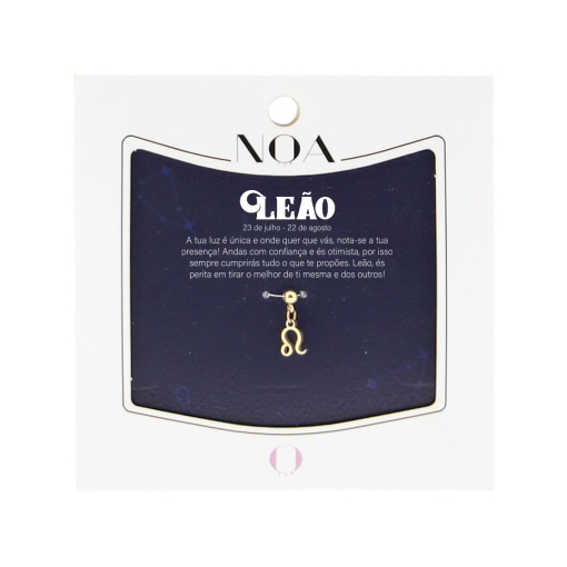 Charm Aço Dourado NOA Story Zodíaco "Leão"