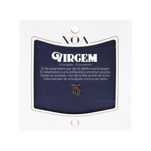 Charm Aço Dourado NOA Story Zodíaco "Virgem"