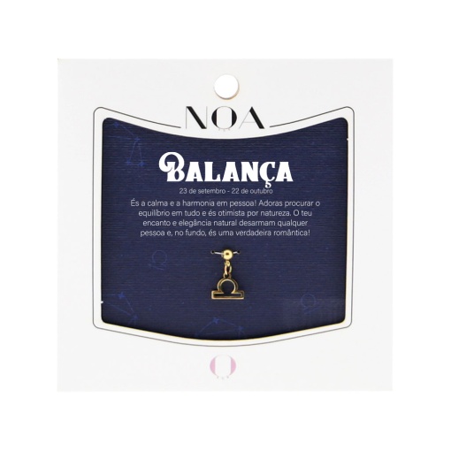Charm Aço Dourado NOA Story Zodíaco "Balança"