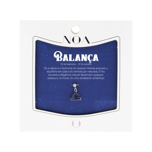 Charm Aço Prateado NOA Story Zodíaco "Balança"