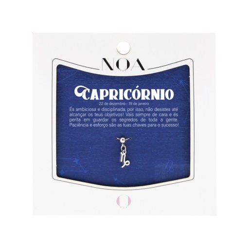 Charm Aço Prateado NOA Story Zodíaco "Capricórnio"