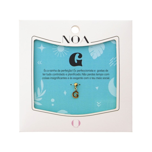 Charm Aço Dourado NOA Story Letra "G"