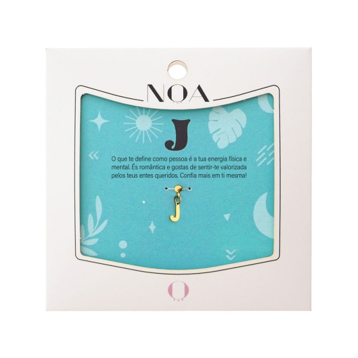 Charm Aço Dourado NOA Story Letra "J"