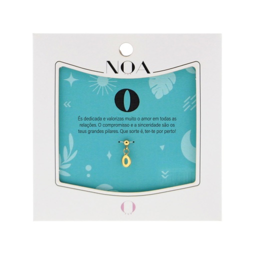 Charm Aço Dourado NOA Story Letra "O"