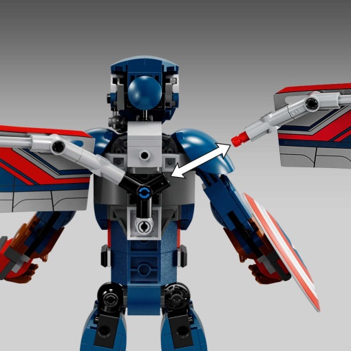 LEGO MARVEL Figura de Construção do Novo Capitão América 76296