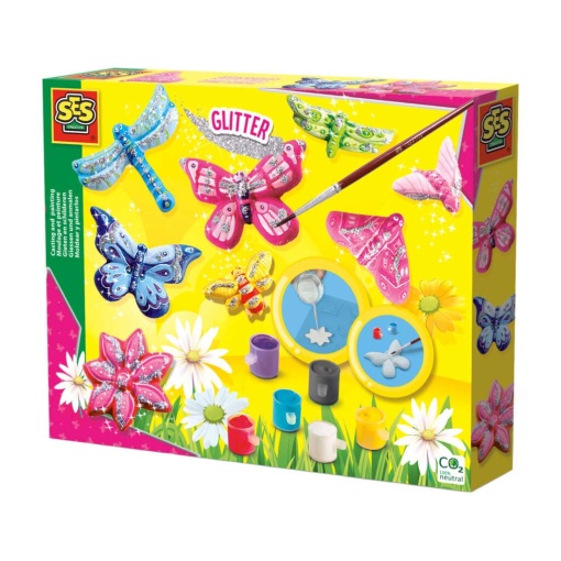 Moldar e pintar - Borboletas Glitter SES CREATIVE Hobby