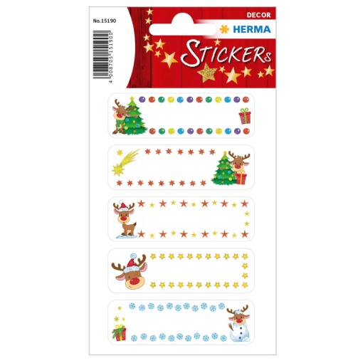Etiquetas adesivas Natal 2 folhas HERMA - 10 unidades